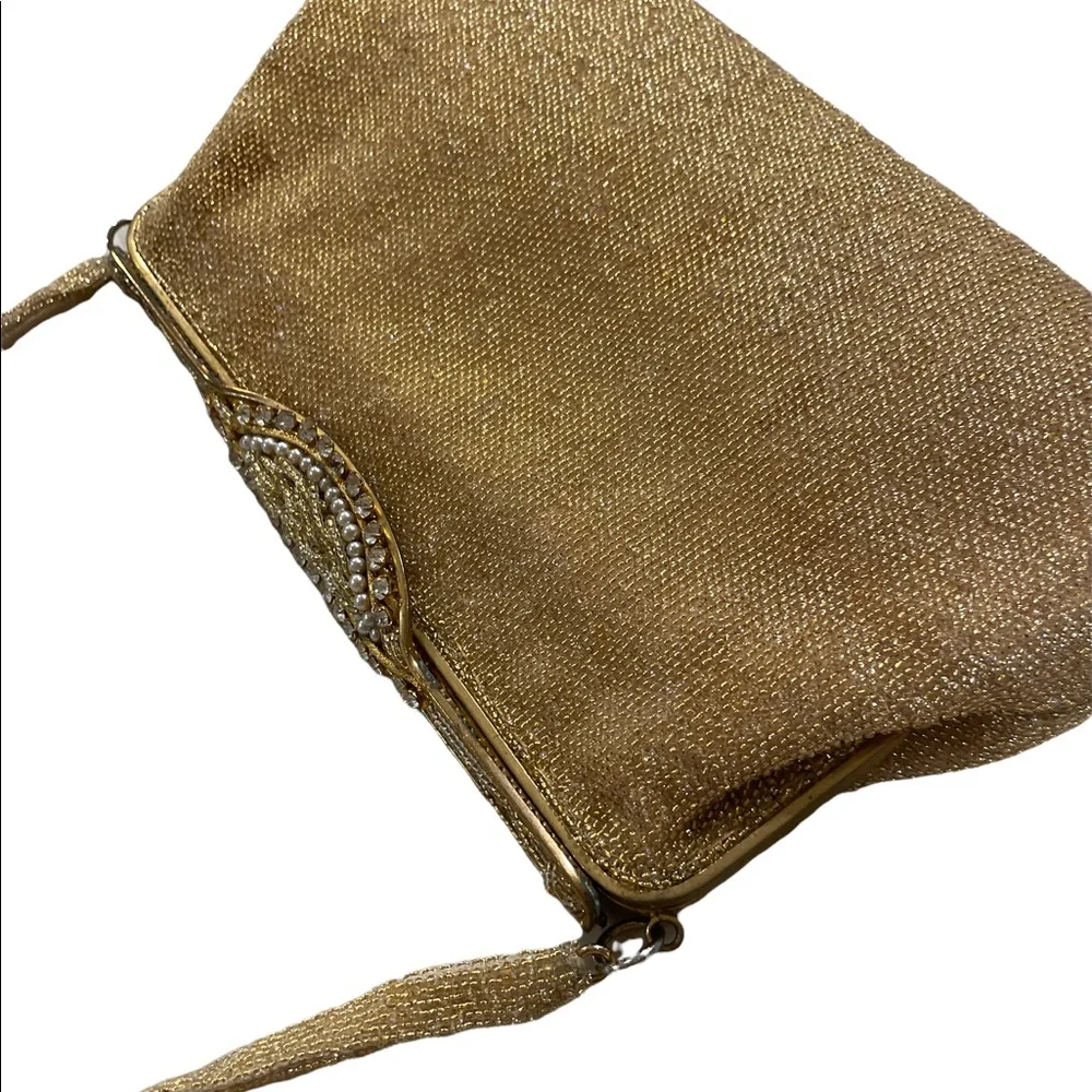Vintage Gold Beaded Purse - Michel Swiss - Picture 8 of 12